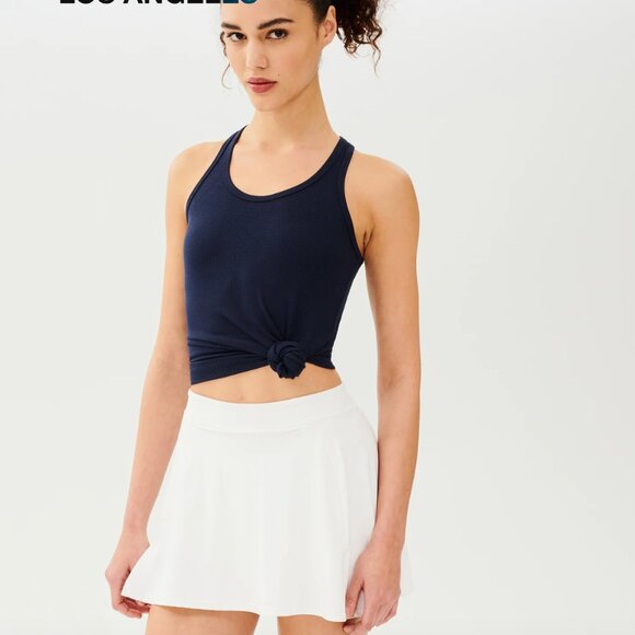 Splits59 Venus High Waist Rigor Skort in White - Picture 1 of 6